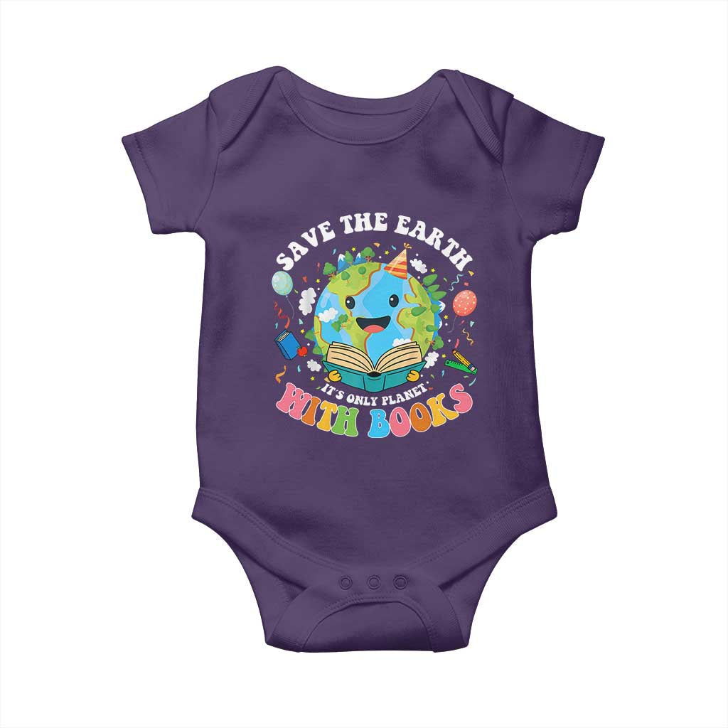 Earth Day Baby Onesie Save Earth Its Only Planet With Books Reader