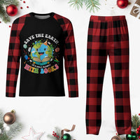 Earth Day Plaid Pajama Set Save Earth Its Only Planet With Books Reader
