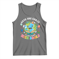 Earth Day Tank Top Save Earth Its Only Planet With Books Reader
