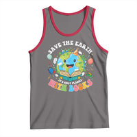 Earth Day Tank Top Save Earth Its Only Planet With Books Reader