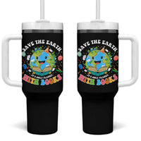 Earth Day Tumbler With Handle Save Earth Its Only Planet With Books Reader
