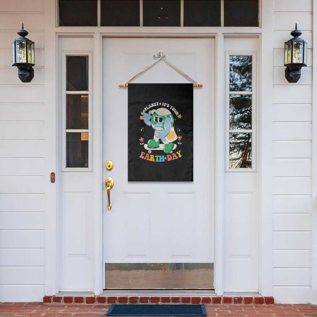 Earth Day Garden Flag Cute Go Planet Its Your Earthday Groovy