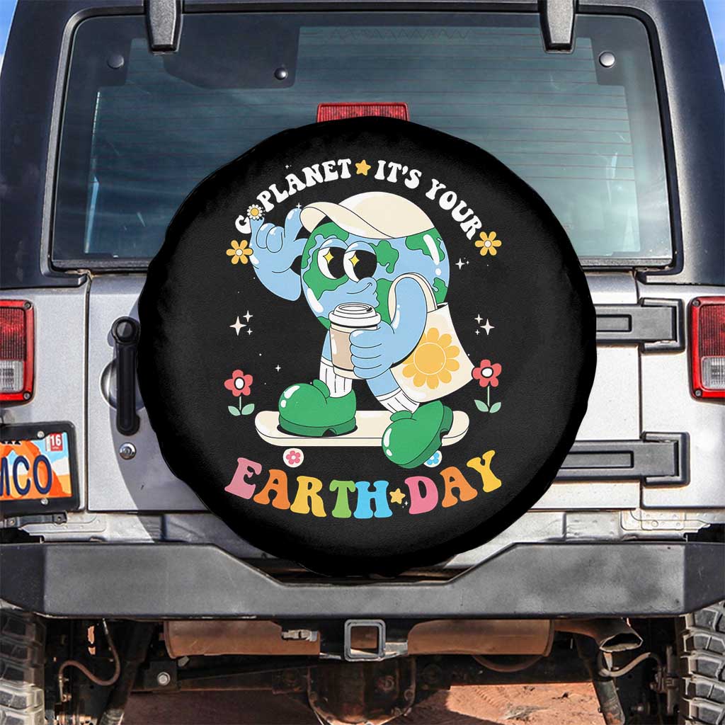 Earth Day Spare Tire Cover Cute Go Planet Its Your Earthday Groovy