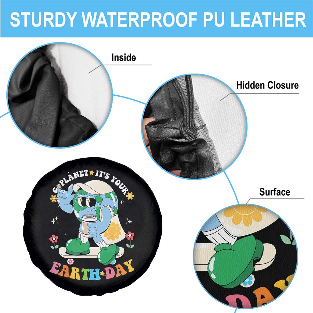 Earth Day Spare Tire Cover Cute Go Planet Its Your Earthday Groovy