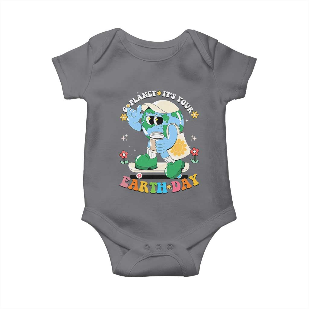 Earth Day Baby Onesie Cute Go Planet Its Your Earthday Groovy