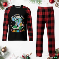 Earth Day Plaid Pajama Set Cute Go Planet Its Your Earthday Groovy