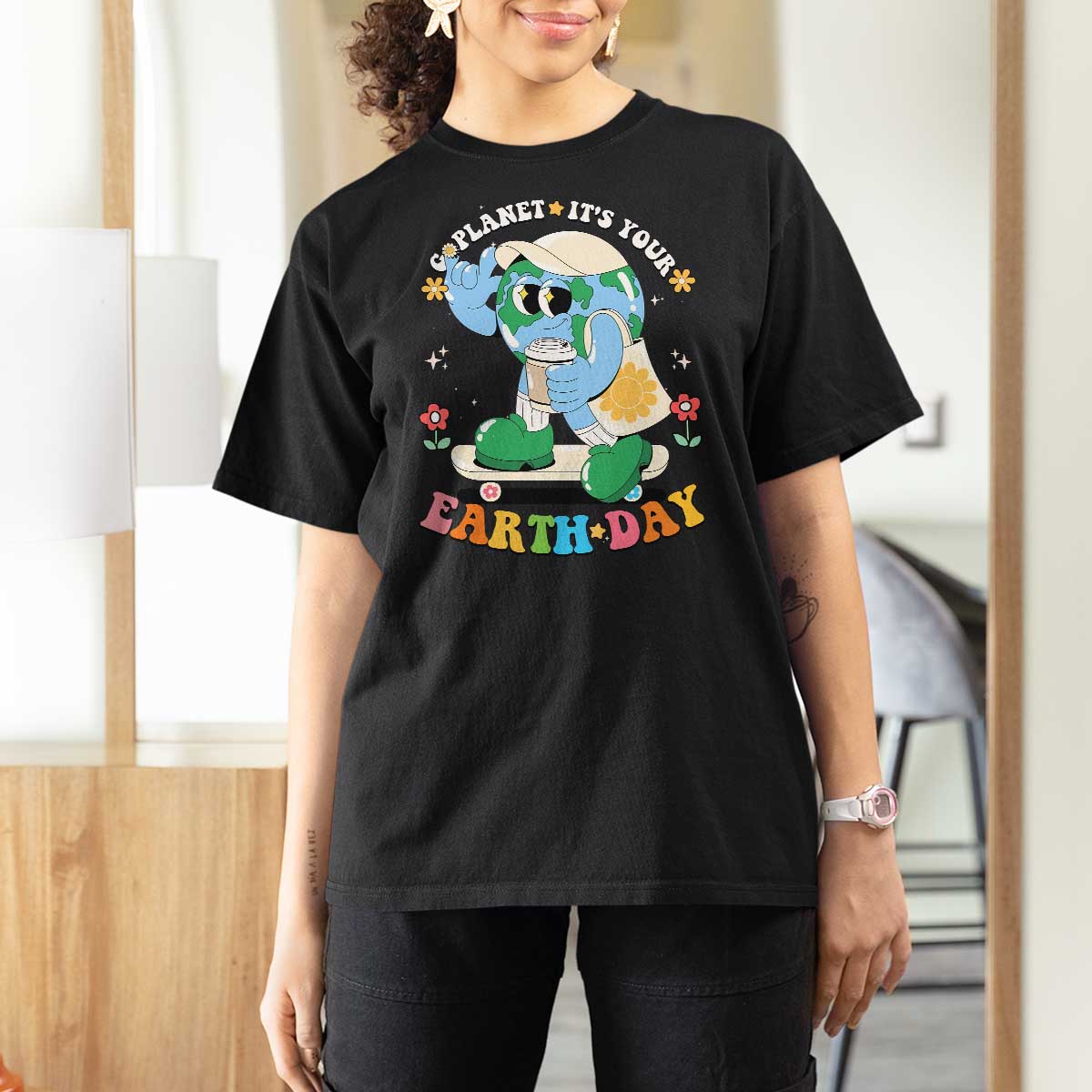 Earth Day T Shirt For Women Cute Go Planet Its Your Earthday Groovy