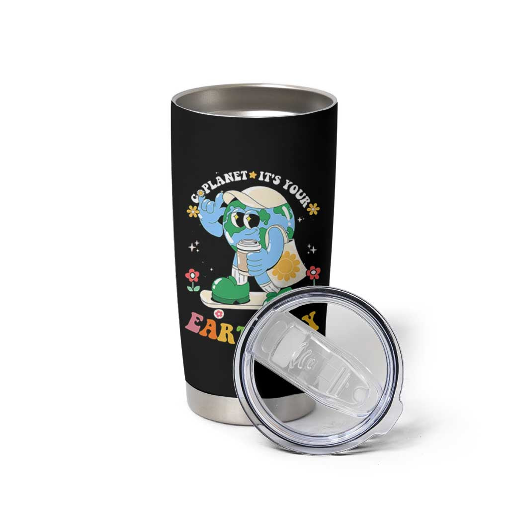 Earth Day Tumbler Cup Cute Go Planet Its Your Earthday Groovy