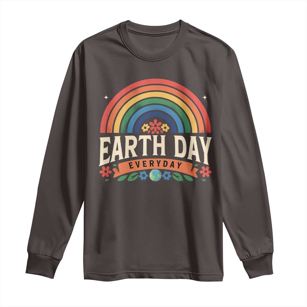 Earth Day Long Sleeve Shirt Everyday Retro Rainbow
