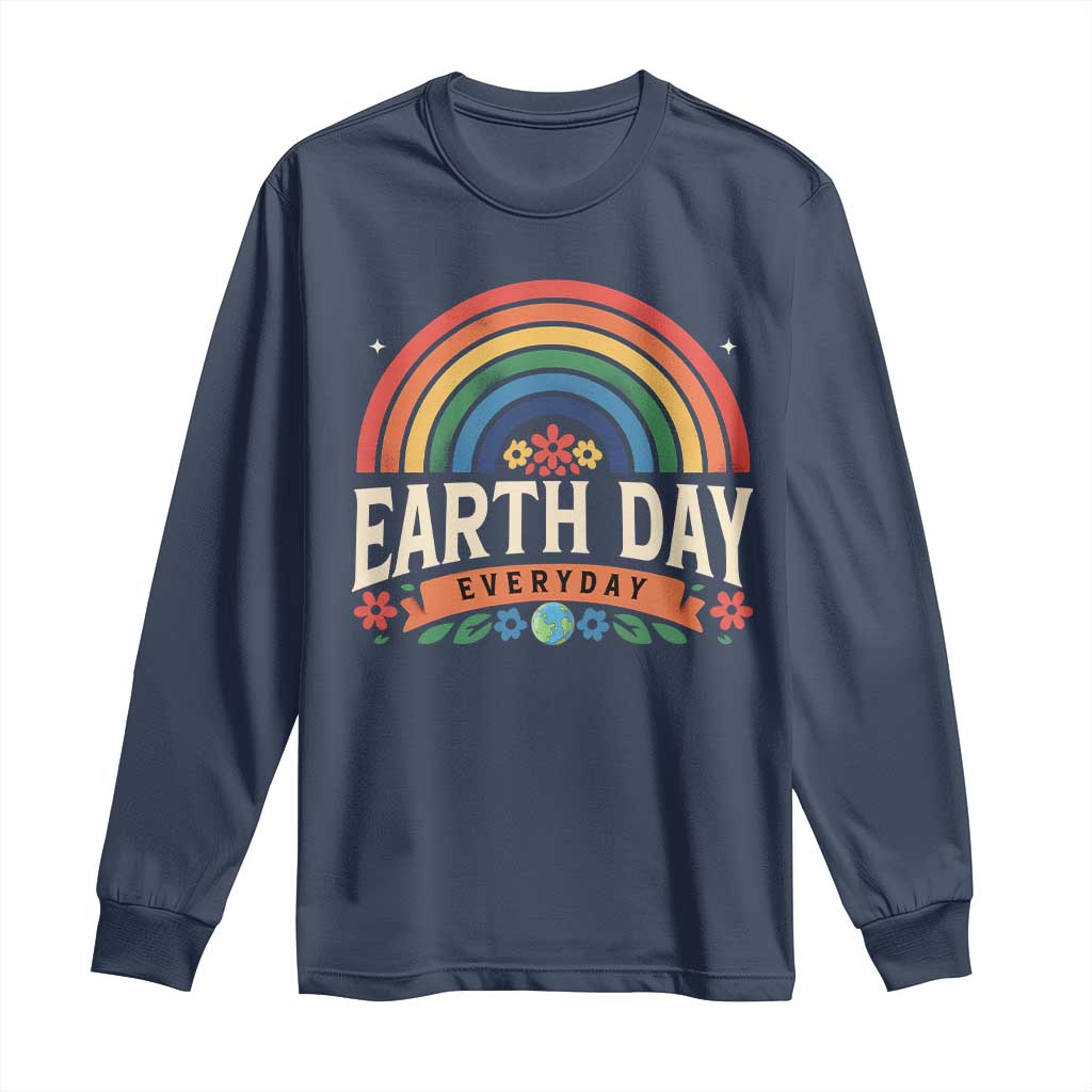 Earth Day Long Sleeve Shirt Everyday Retro Rainbow