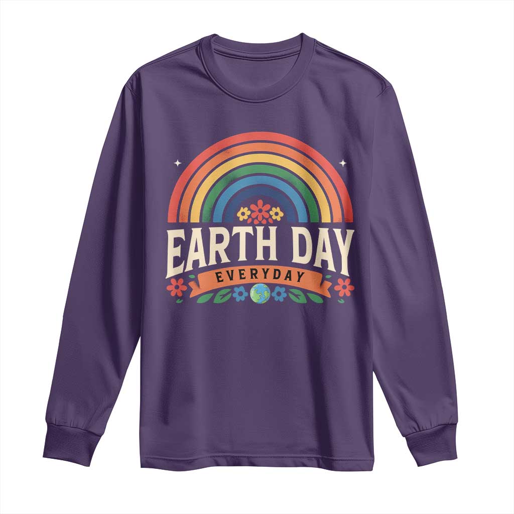 Earth Day Long Sleeve Shirt Everyday Retro Rainbow