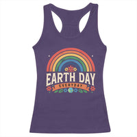 Earth Day Racerback Tank Top Everyday Retro Rainbow