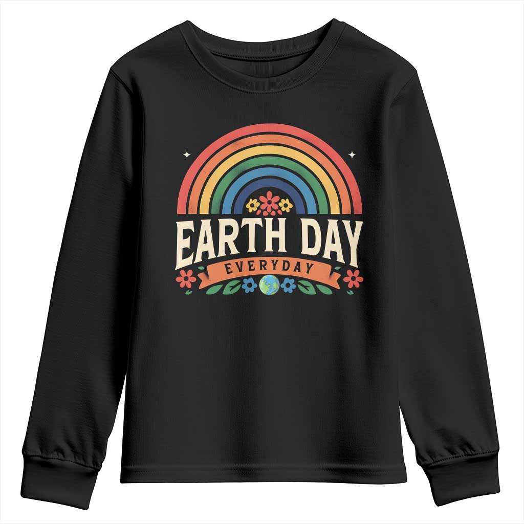 Earth Day Youth Sweatshirt Everyday Retro Rainbow