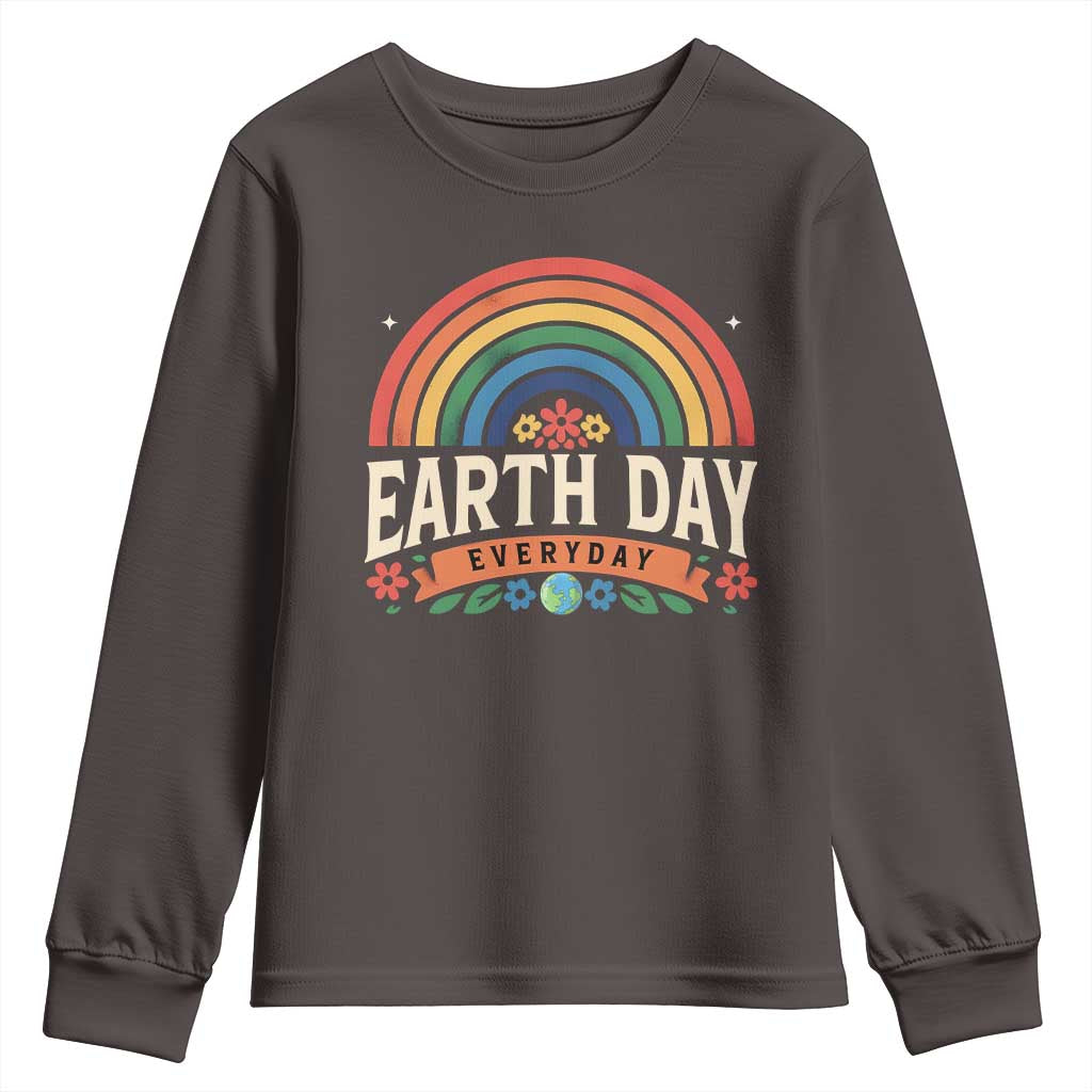 Earth Day Youth Sweatshirt Everyday Retro Rainbow