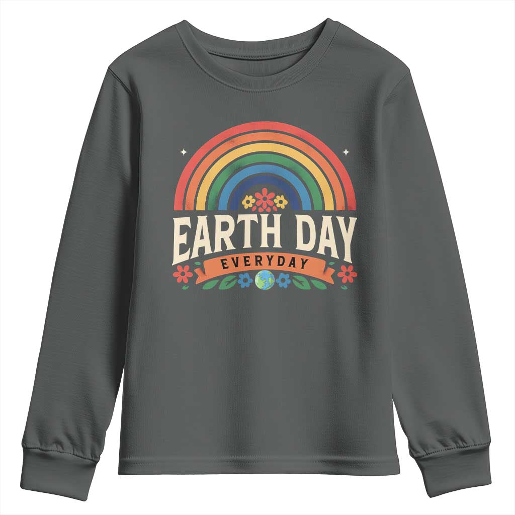 Earth Day Youth Sweatshirt Everyday Retro Rainbow