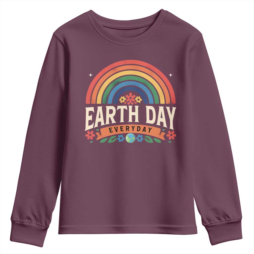 Earth Day Youth Sweatshirt Everyday Retro Rainbow