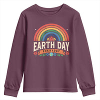 Earth Day Youth Sweatshirt Everyday Retro Rainbow