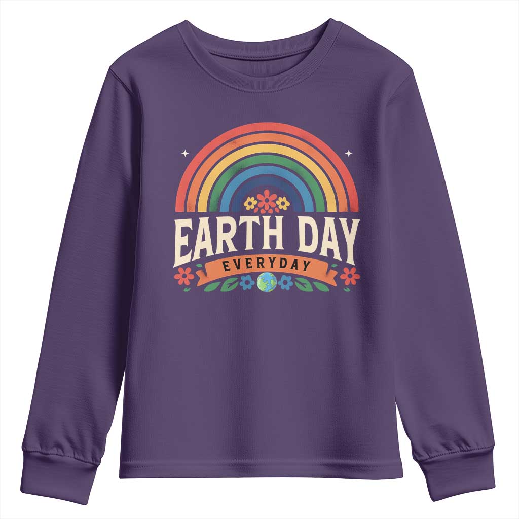 Earth Day Youth Sweatshirt Everyday Retro Rainbow