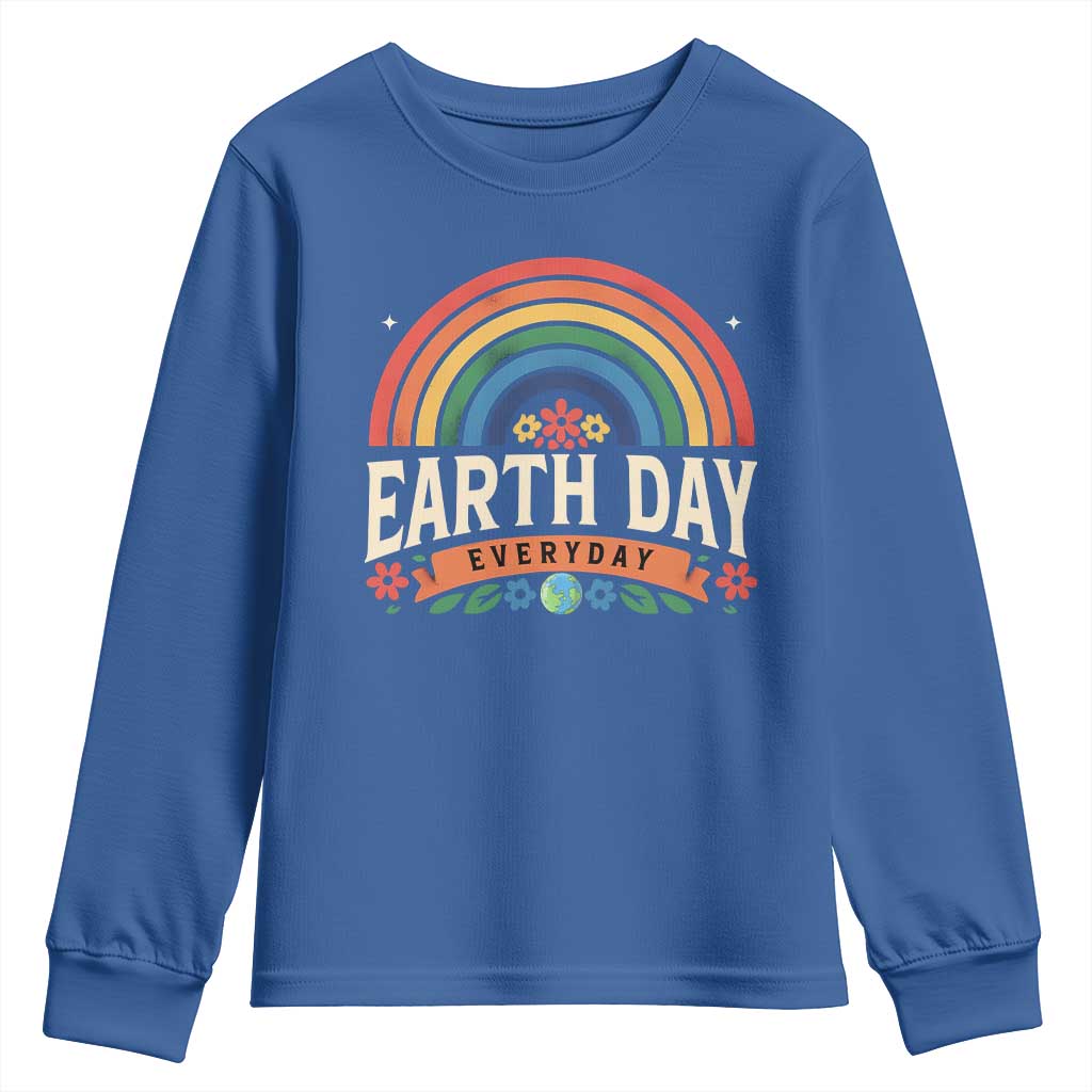 Earth Day Youth Sweatshirt Everyday Retro Rainbow