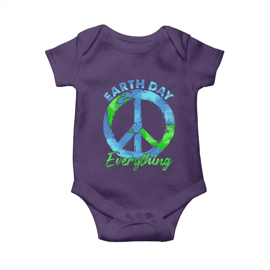 Piece Everyday Earth Day Baby Onesie Peace Sign Positive Vibes