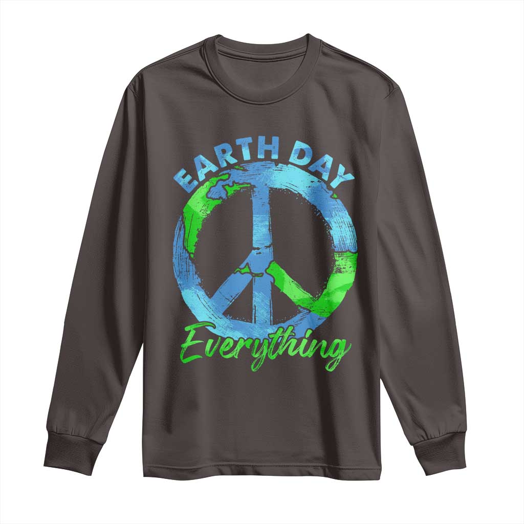 Piece Everyday Earth Day Long Sleeve Shirt Peace Sign Positive Vibes