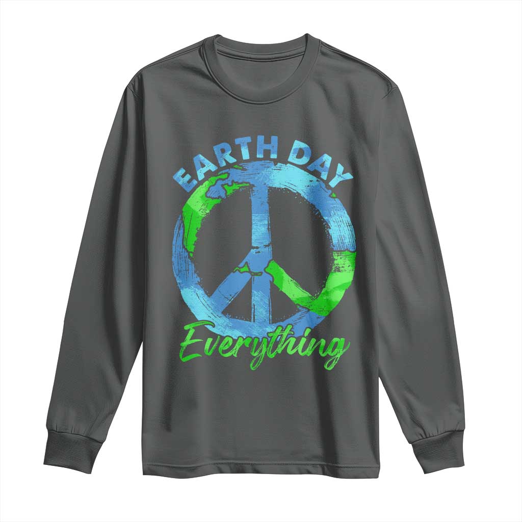 Piece Everyday Earth Day Long Sleeve Shirt Peace Sign Positive Vibes