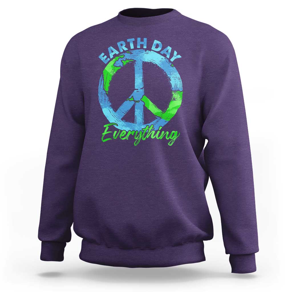 Piece Everyday Earth Day Sweatshirt Peace Sign Positive Vibes