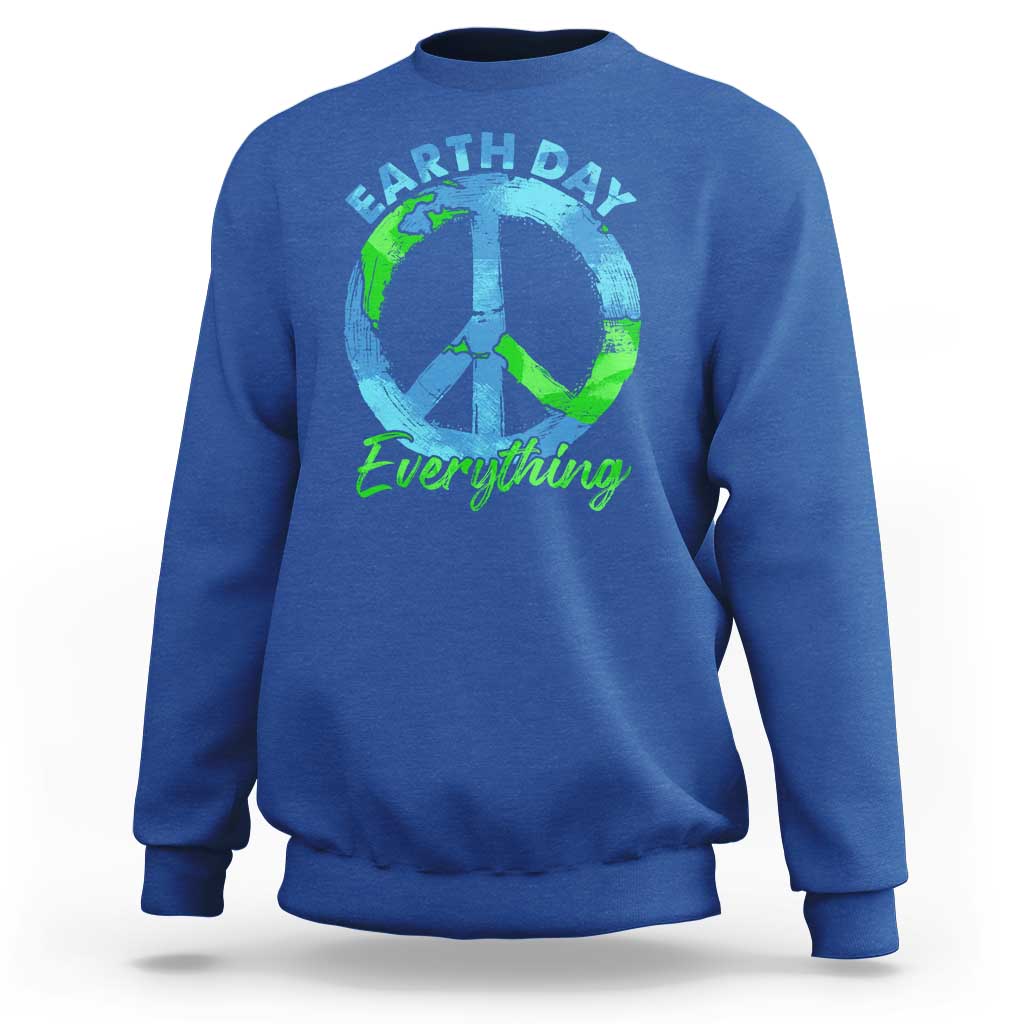 Piece Everyday Earth Day Sweatshirt Peace Sign Positive Vibes