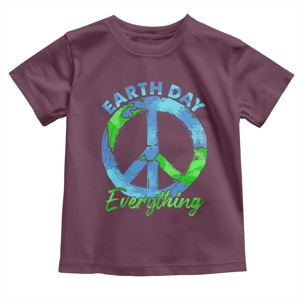 Piece Everyday Earth Day Toddler T Shirt Peace Sign Positive Vibes