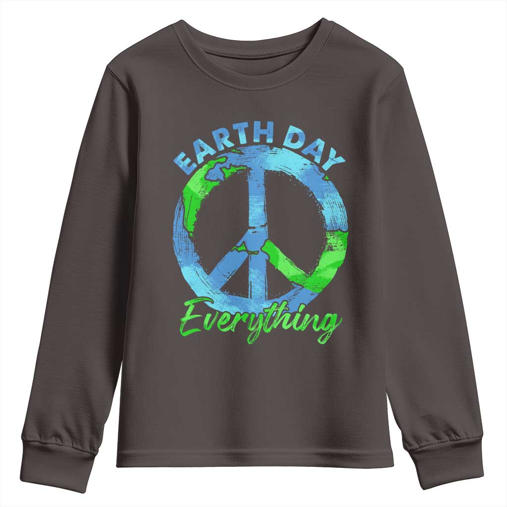 Piece Everyday Earth Day Youth Sweatshirt Peace Sign Positive Vibes