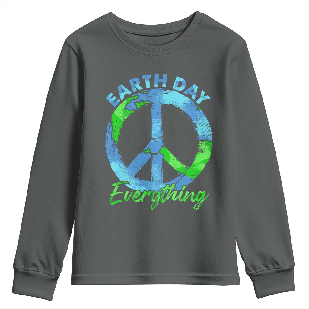 Piece Everyday Earth Day Youth Sweatshirt Peace Sign Positive Vibes
