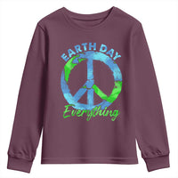 Piece Everyday Earth Day Youth Sweatshirt Peace Sign Positive Vibes