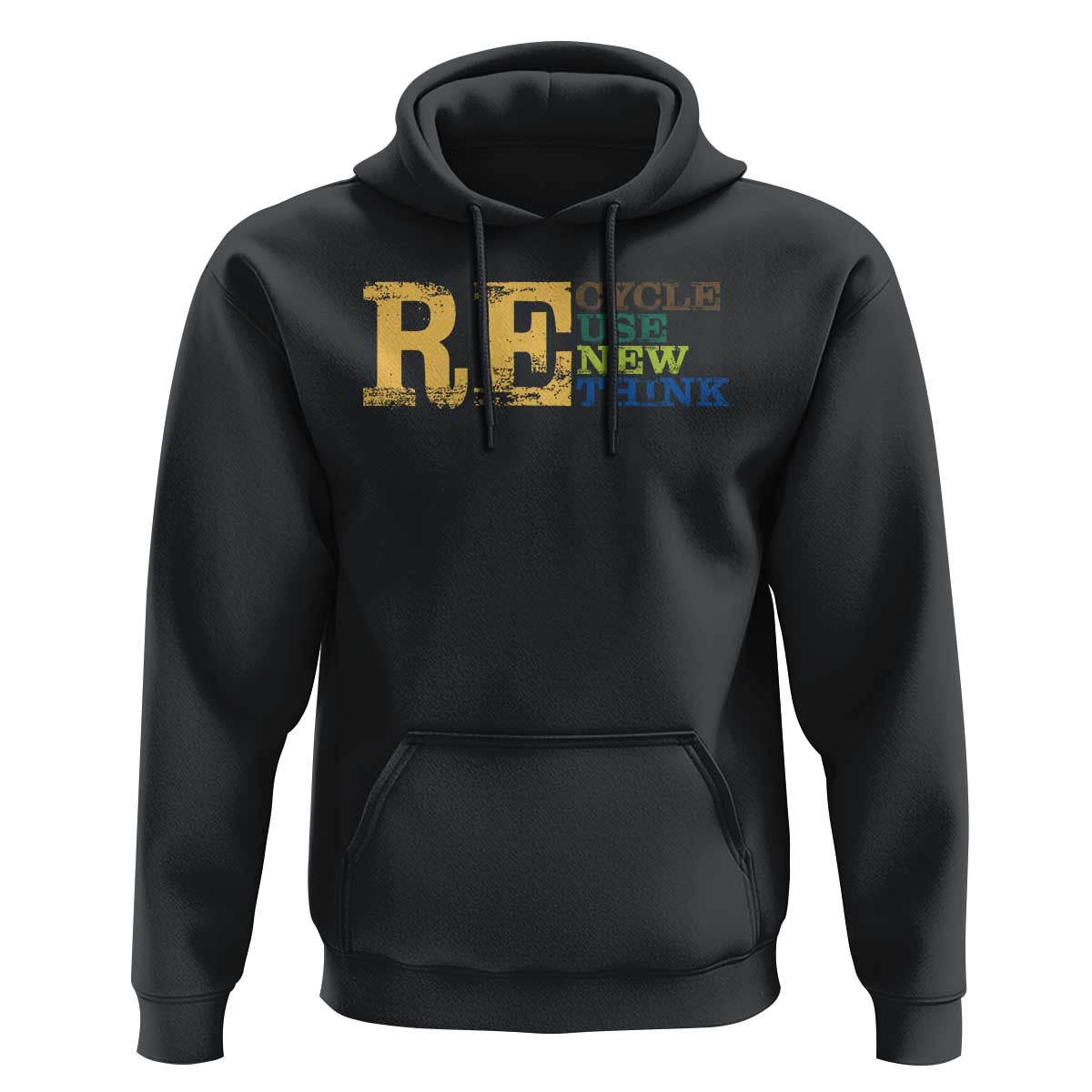 Retro Earth Day Hoodie Recycle Reuse Renew Rethink Protect Earth