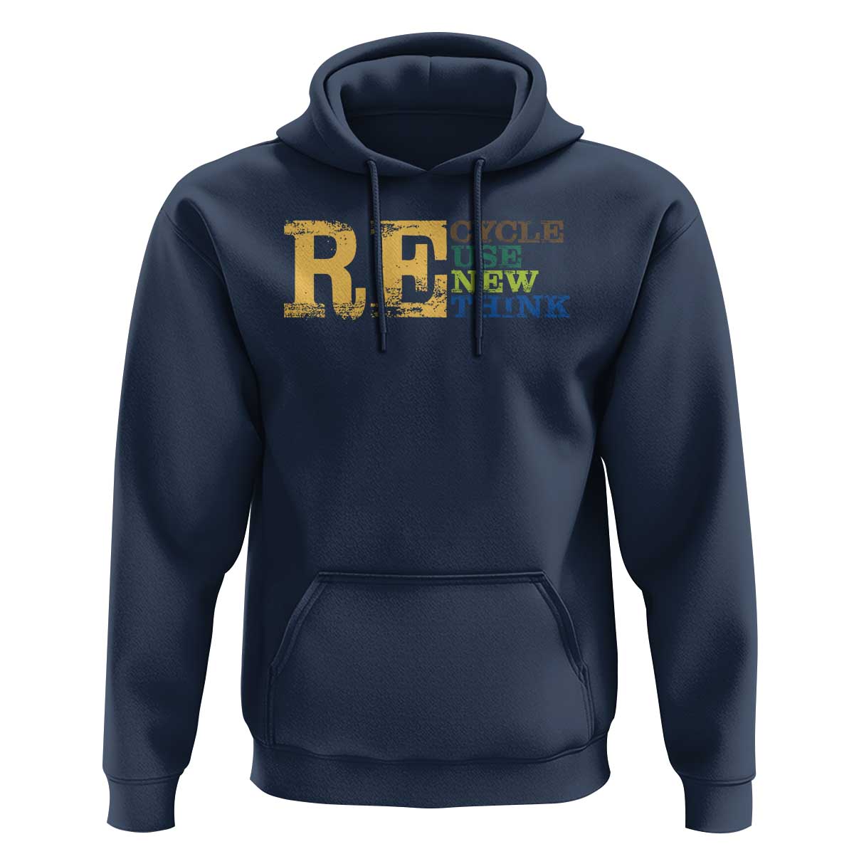 Retro Earth Day Hoodie Recycle Reuse Renew Rethink Protect Earth
