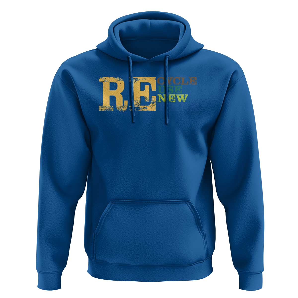Retro Earth Day Hoodie Recycle Reuse Renew Rethink Protect Earth