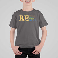 Retro Earth Day T Shirt For Kid Recycle Reuse Renew Rethink Protect Earth