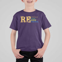 Retro Earth Day T Shirt For Kid Recycle Reuse Renew Rethink Protect Earth