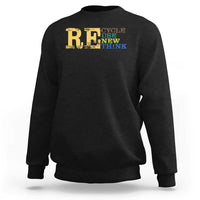 Retro Earth Day Sweatshirt Recycle Reuse Renew Rethink Protect Earth