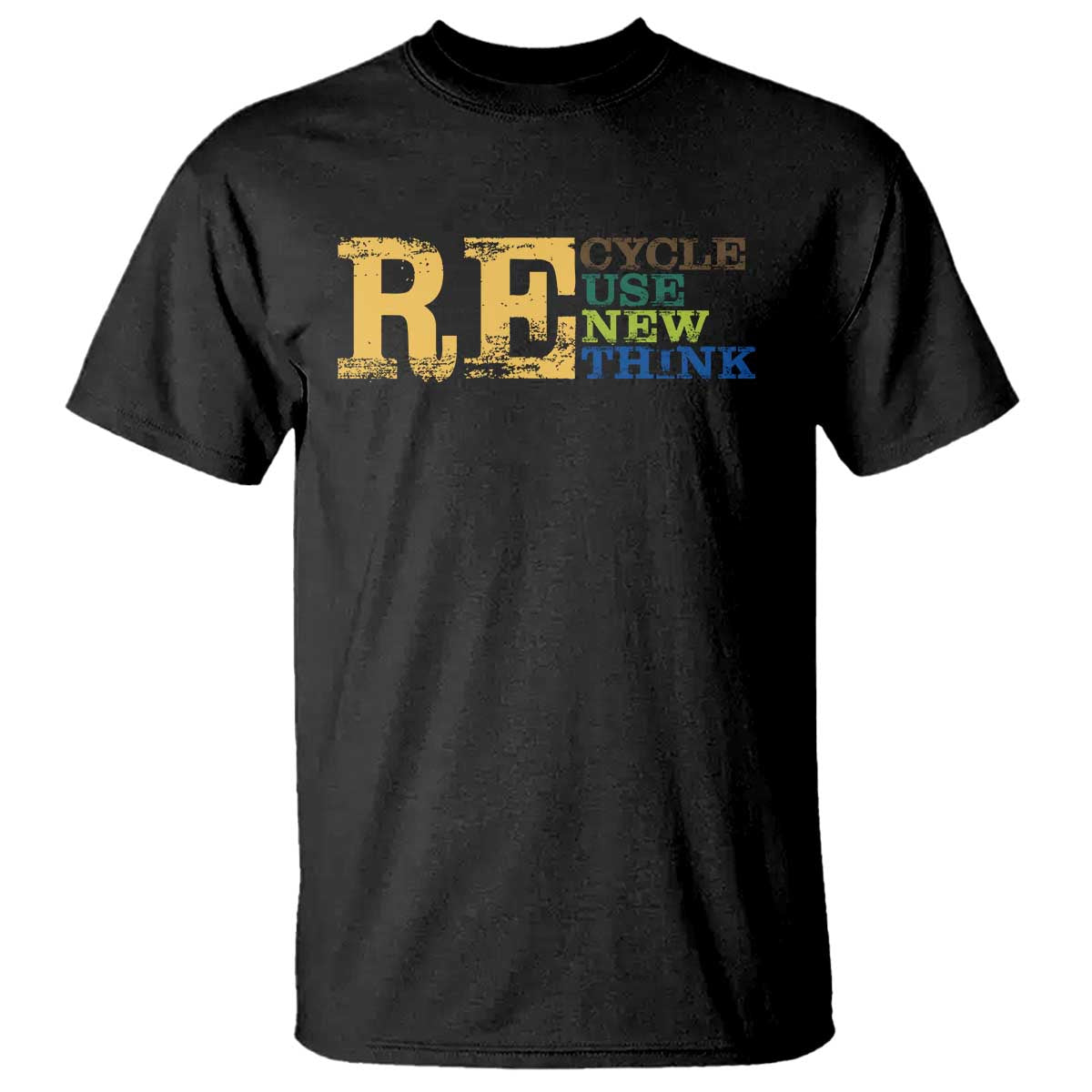 Retro Earth Day T Shirt Recycle Reuse Renew Rethink Protect Earth