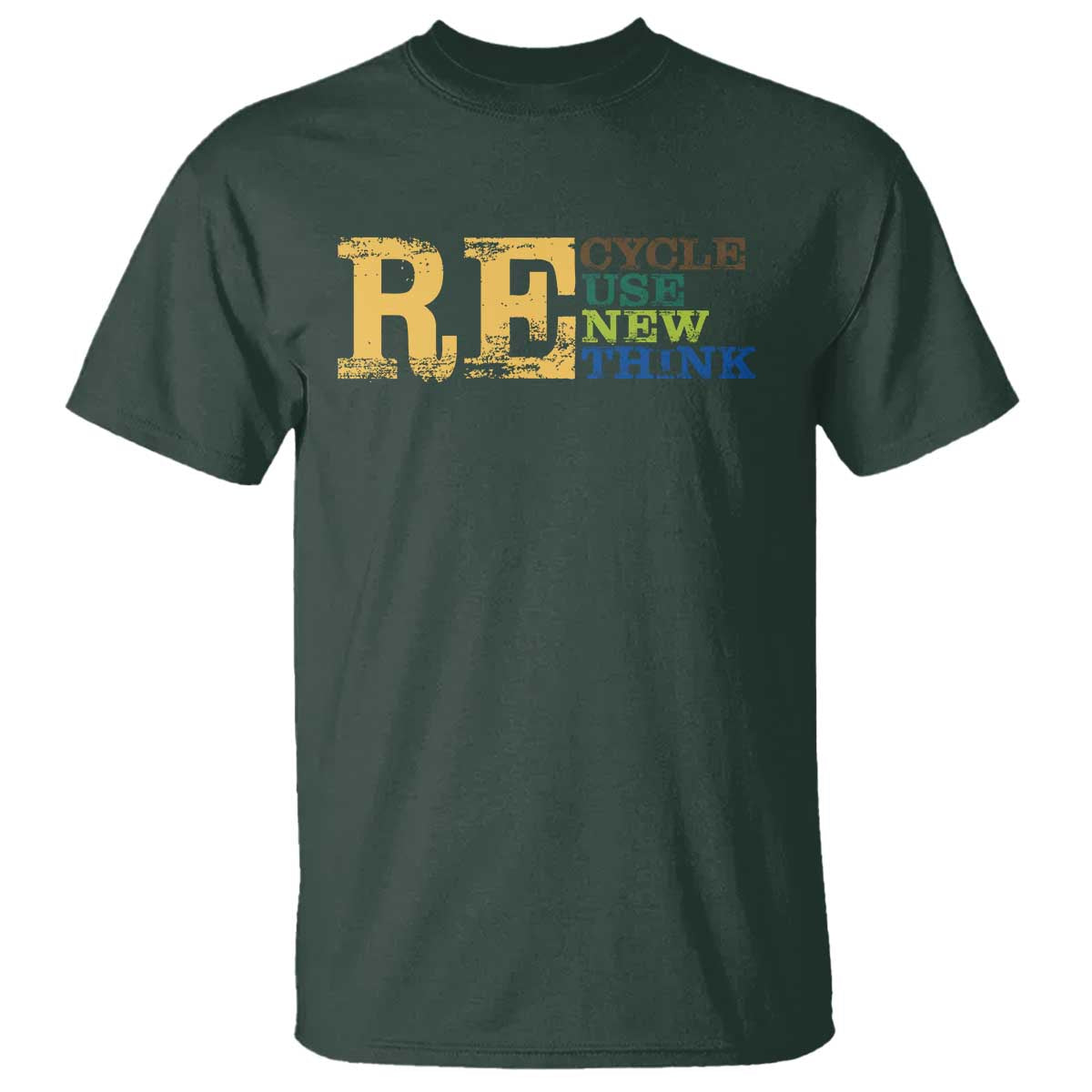 Retro Earth Day T Shirt Recycle Reuse Renew Rethink Protect Earth