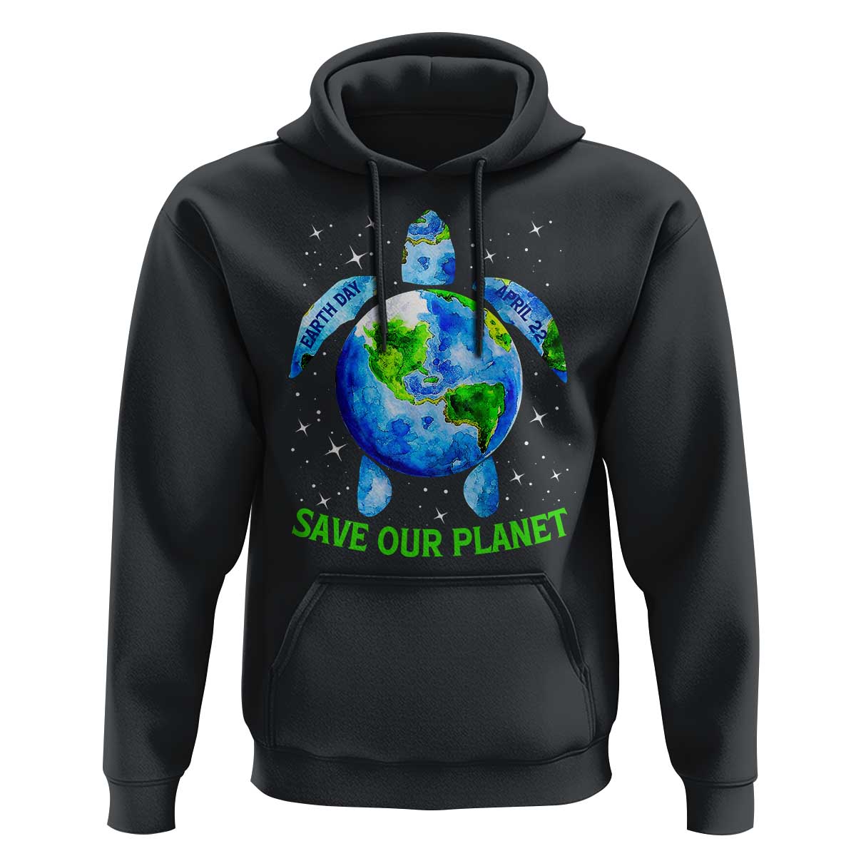 Earth Day 2025 Hoodie Save The Planet Sea Turtle Recycle Ocean Environment