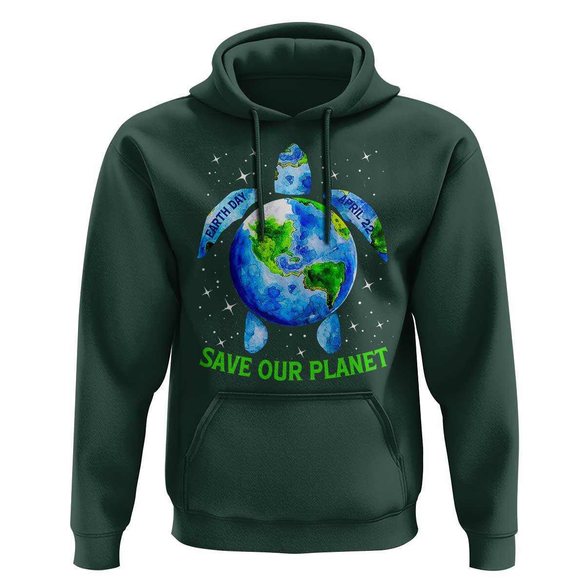 Earth Day 2025 Hoodie Save The Planet Sea Turtle Recycle Ocean Environment