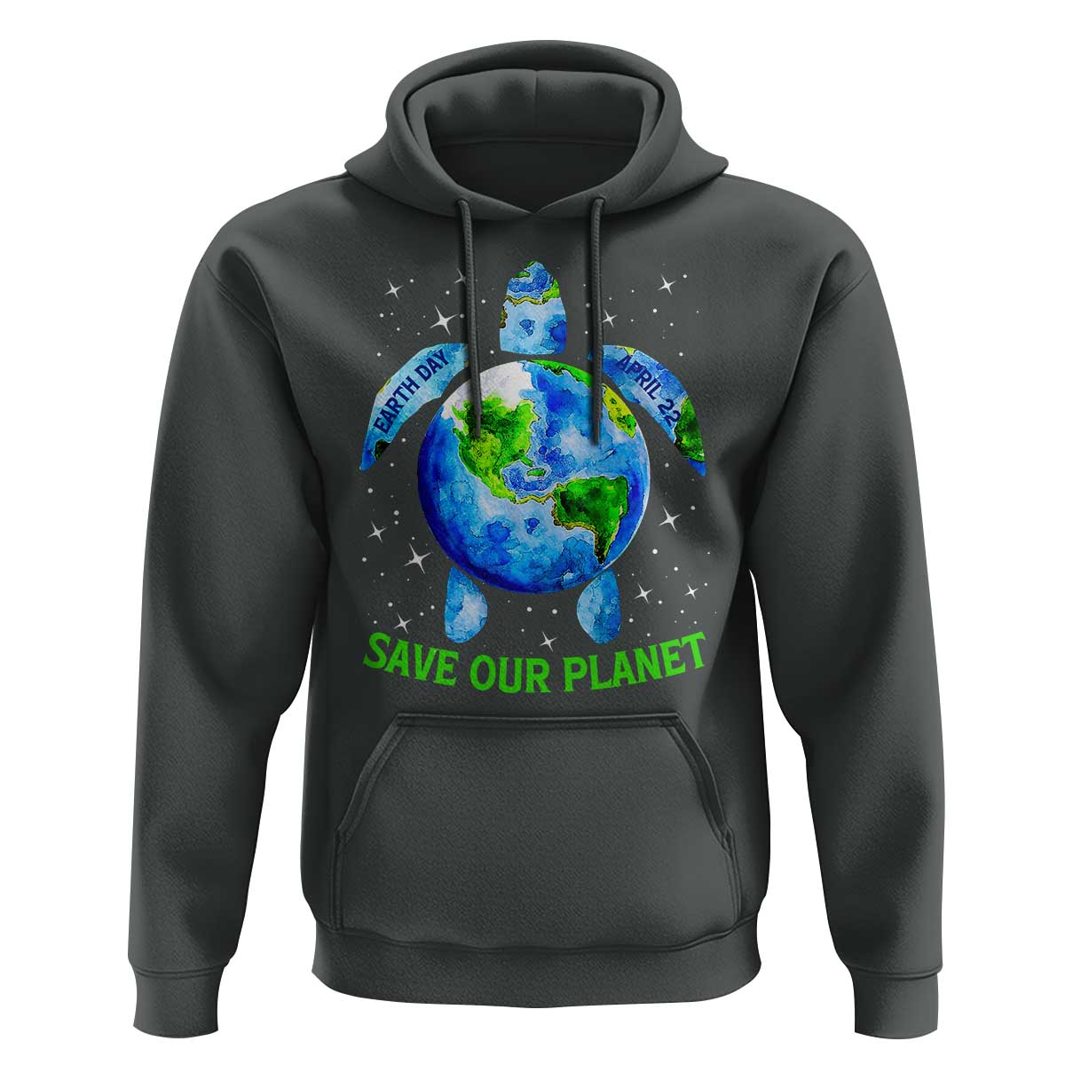 Earth Day 2025 Hoodie Save The Planet Sea Turtle Recycle Ocean Environment