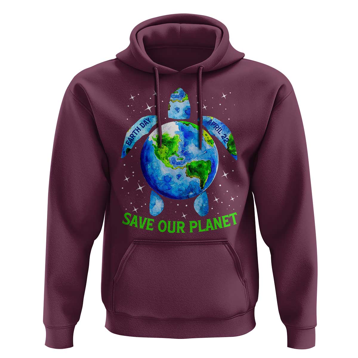 Earth Day 2025 Hoodie Save The Planet Sea Turtle Recycle Ocean Environment