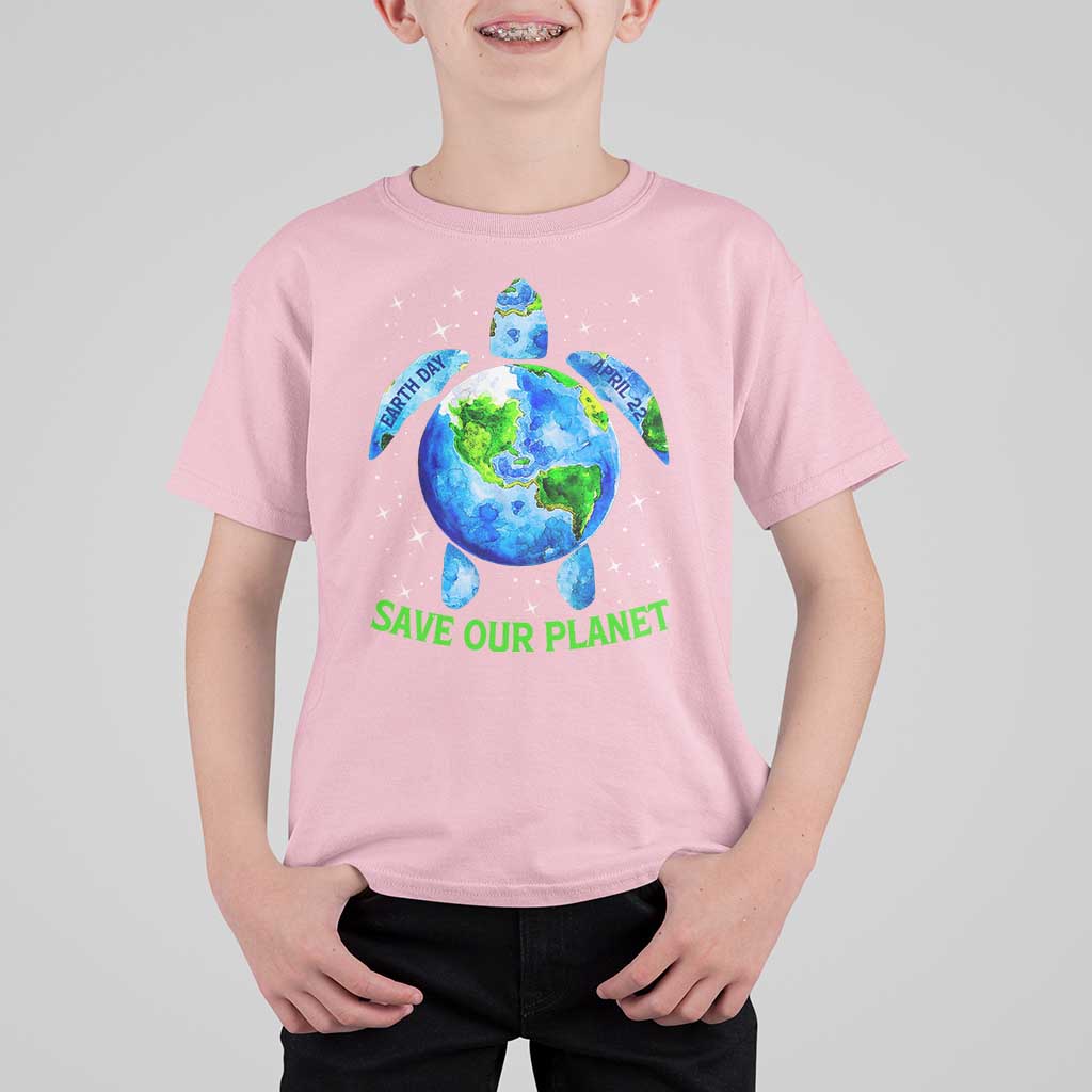 Earth Day 2025 T Shirt For Kid Save The Planet Sea Turtle Recycle Ocean Environment TS10