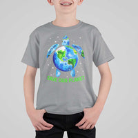 Earth Day 2025 T Shirt For Kid Save The Planet Sea Turtle Recycle Ocean Environment TS10