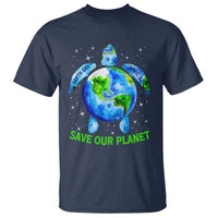 Earth Day 2025 T Shirt Save The Planet Sea Turtle Recycle Ocean Environment