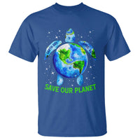 Earth Day 2025 T Shirt Save The Planet Sea Turtle Recycle Ocean Environment