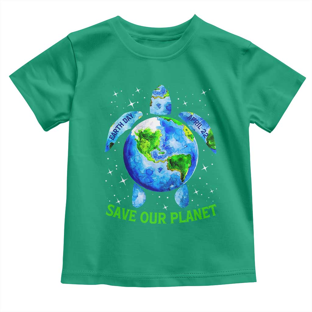Earth Day 2025 Toddler T Shirt Save The Planet Sea Turtle Recycle Ocean Environment TS10