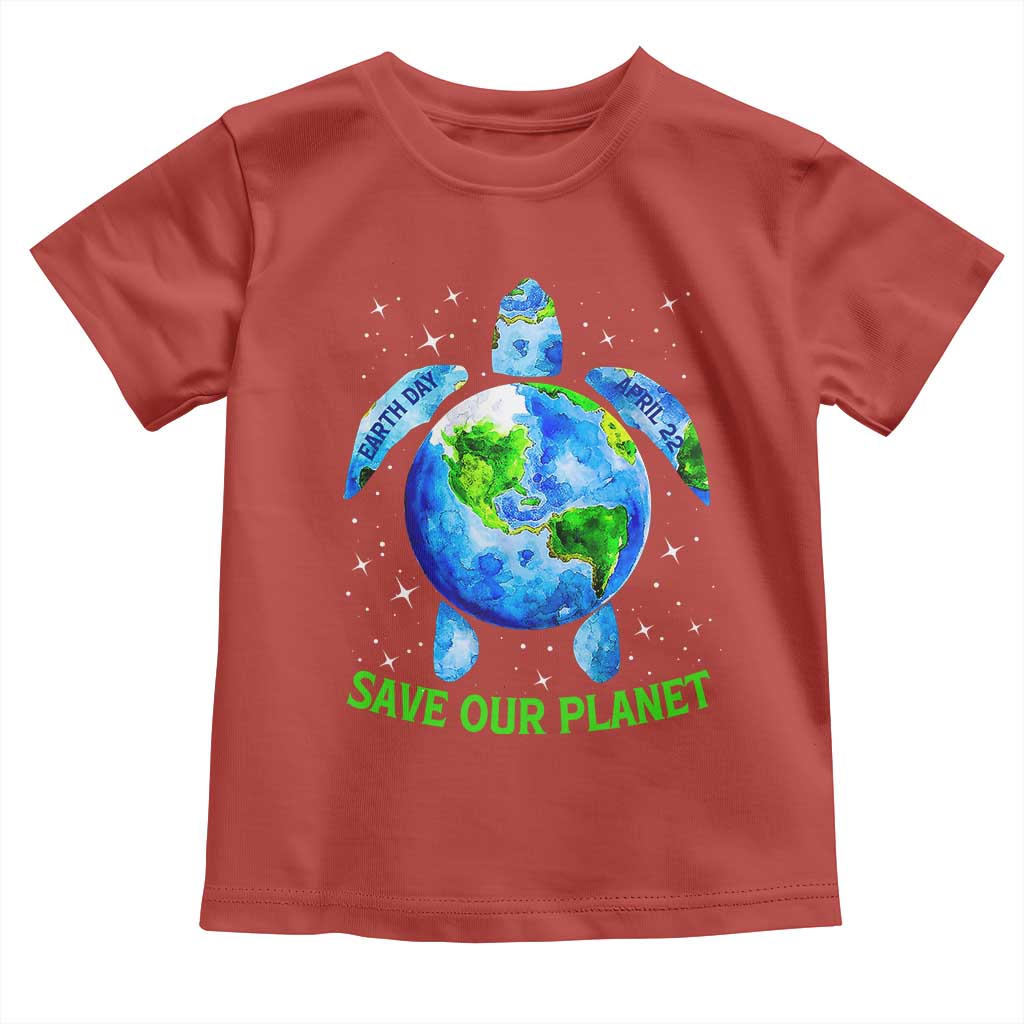 Earth Day 2025 Toddler T Shirt Save The Planet Sea Turtle Recycle Ocean Environment TS10